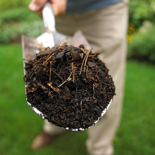 Compost can be used as a natural mulch to help reduce the smell of bad mulch.