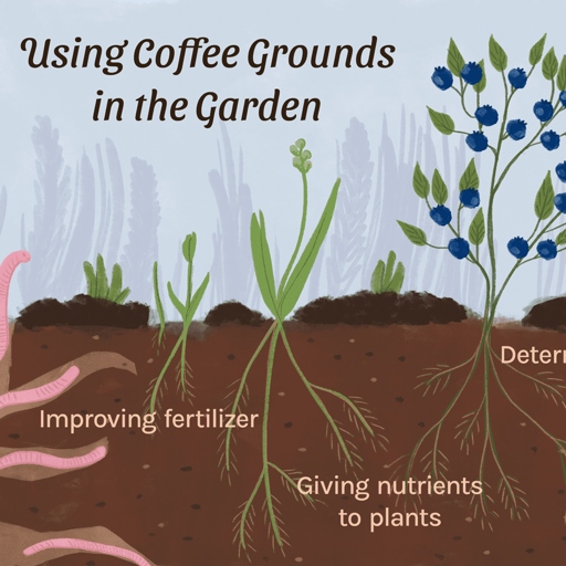 Ferns like coffee grounds because they improve the water retention capacity of the soil.