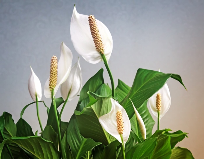 If you have aphids on your peace lily, the best way to get rid of them is to start by spraying the plant with water.