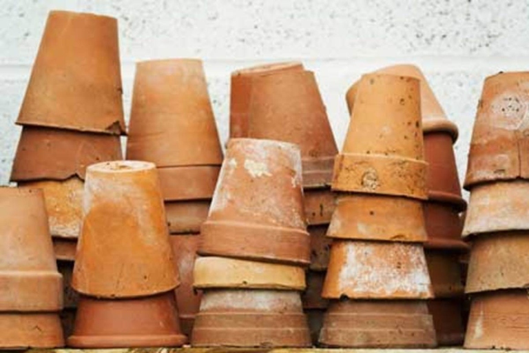 If you notice a white powder on the outside of your clay pots, don't worry - it's perfectly normal.