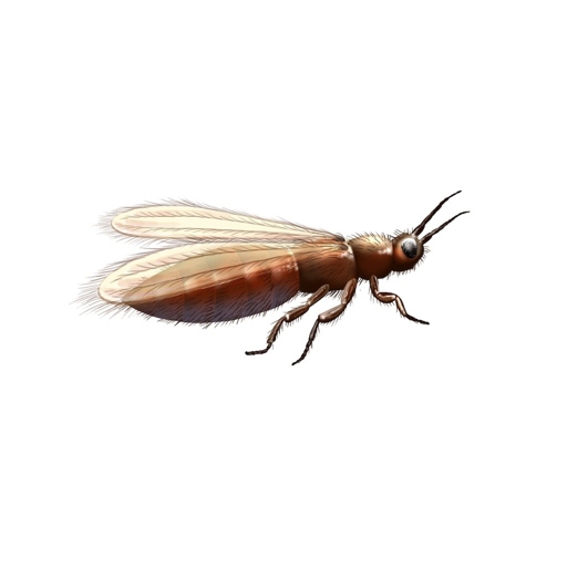 Thrips are tiny, winged insects that are black or brown in color.